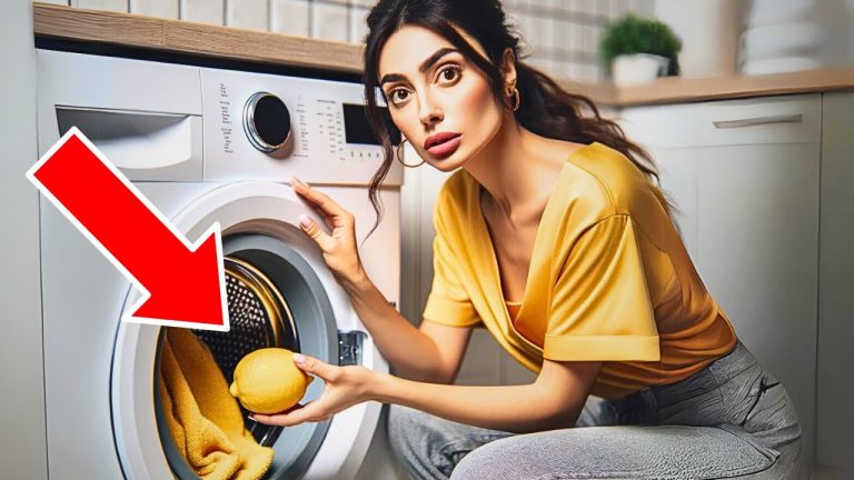 She Puts a Lemon Inside The Washing Machine For a Brilliant Reason